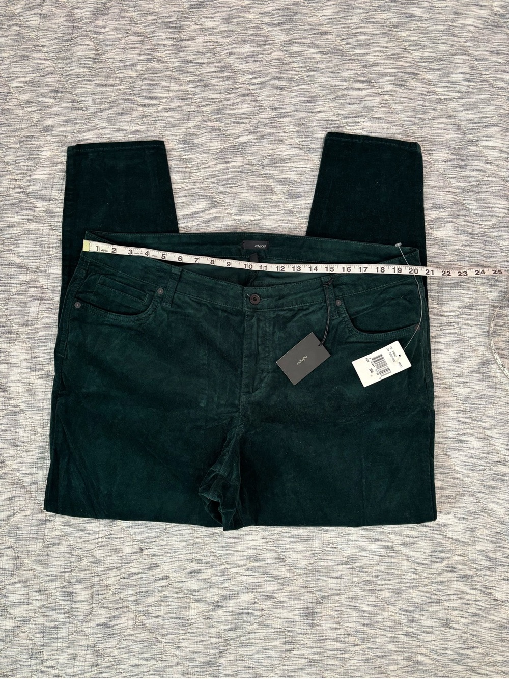 Edyson Hampton Skinny Corduroy Jeans In Forest Green Sz 20W NWT - - Picture 6 of 8